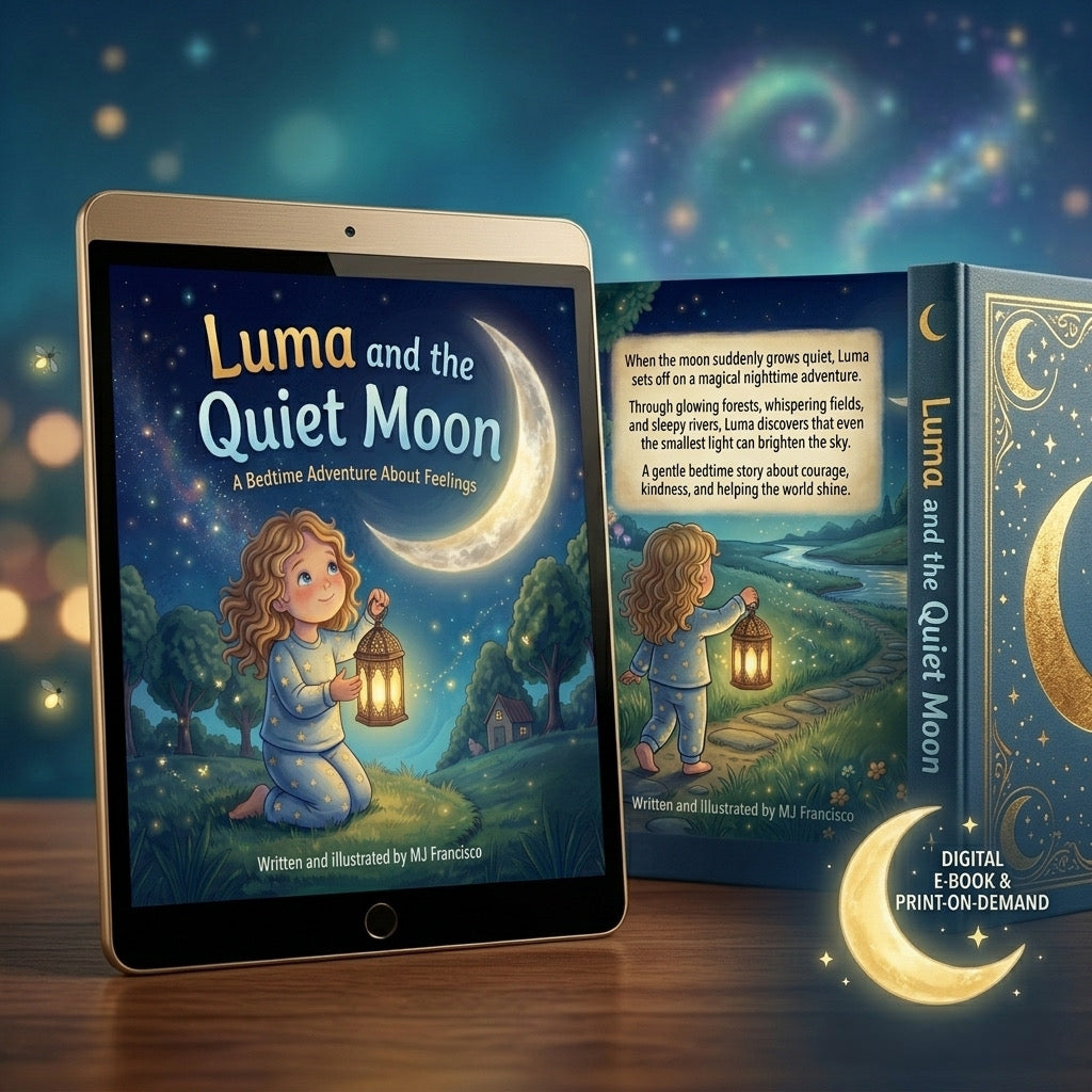 Luma and the Quiet Moon | Printable Children’s book | Courage book for kids | Bedtime story