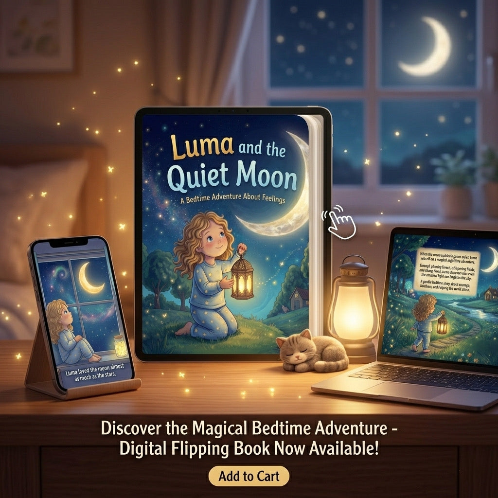 Luma and the Quiet Moon | Printable Children’s book | Courage book for kids | Bedtime story