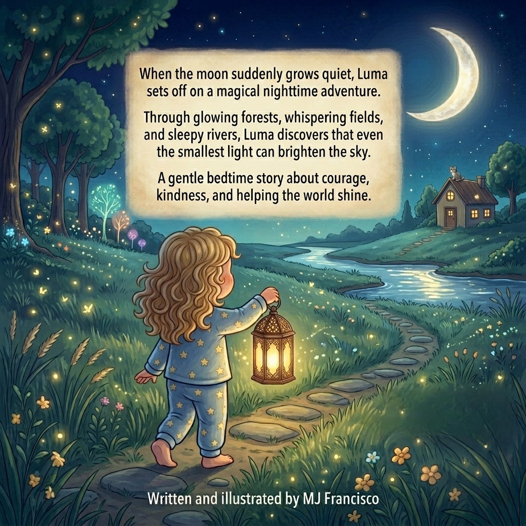 Luma and the Quiet Moon | Printable Children’s book | Courage book for kids | Bedtime story